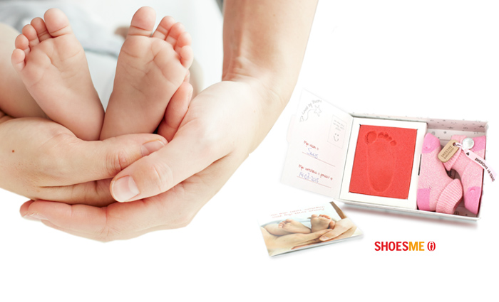 babyproof kraamcadeau, Shoesme, eerste voetafdrukje, bijzonder kraamcadeau, babylabel