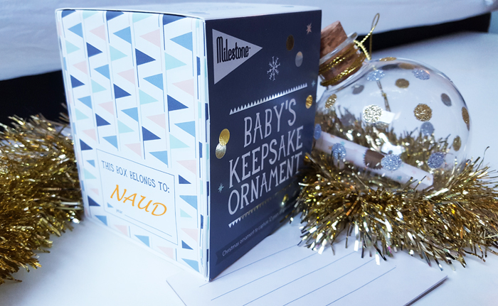 Milestone Keepsake Ornament, kerstbal vol herinneringen, baby kerstbal, milestone kerstbal