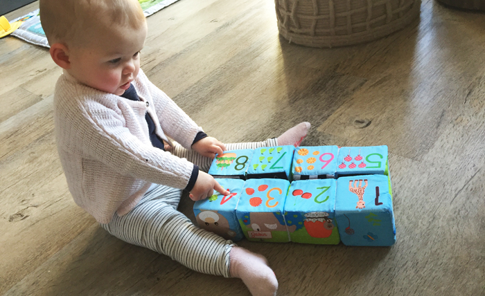 puzzelblokken van Sophie de Giraf, babyspeelgoed