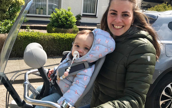 fietsen met je kleintje, voor het eerst fietsen met je kindje