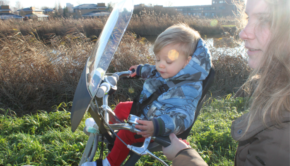 qibbel air voorzitje fiets, voorzitje fiets, eerste keer fietsen met je kind, fietsstoeltje, fiets voorstoeltje