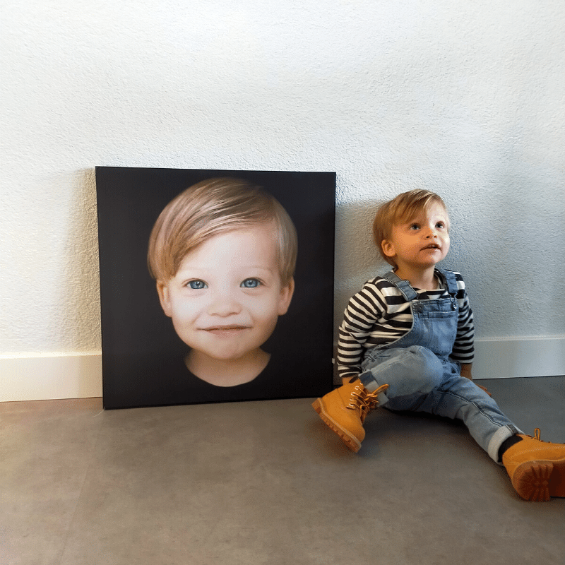 foto van je kind aan de muur, fotocadeau, foto op textielframe, wanddecoratie, foto van je kind als wanddecoratie, foto van je kind, mooie foto van je kind