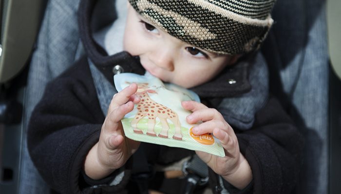 Squiz knijpzakjes, babylabel