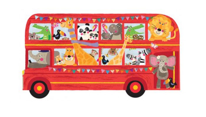 beestenbus muursticker