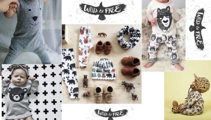 dierenprints kinderkleding, hippe babykleding, babylabel